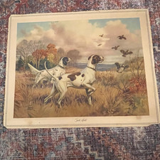 Vtg Emmett Watson English Setter Hunting Dog Sports Afield Print 15.5