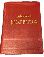Baedeker's Great Britain travel guide 1910 Red Cover rare antiquarian picture