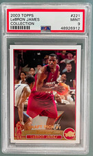 2003 Topps Collection LeBron James #221 Rookie Card PSA 9 Mint Cavaliers picture