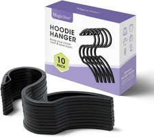 Hoodie Hangers, 10 Pack Hoodie Organizer S Shaped Plastic Hooks Rack picture