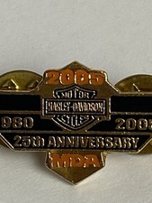 Vintage 1980-2005 Harley Davidson Motorcycles MDA 25th Anniversary Pin picture