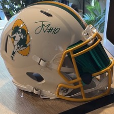 Jordan Love Signed Packers Retro Speed Authentic Helmet Beckett Witnessed #10 picture