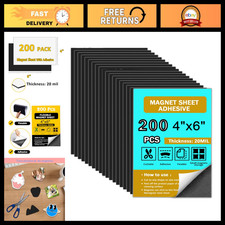 200 Pack Adhesive Magnetic Sheets 4