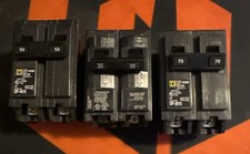 New Lot Of 3 Total Square D 1x50 Amp 1x70 Amp 1x Siemens 30 AmpCircuit Breaker picture