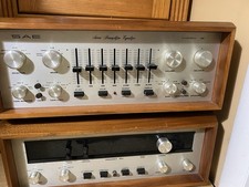 SAE Mark 1B Vintage Stereo Preamplifier Equalizer In Custom Wood Rack Case picture