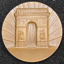 1961 October France A.S.T.A. Bronze Commemorative Medal Excellent Condition picture