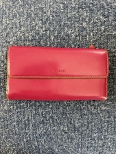 Lodis Audrey Wallet Lrg Trifold Butter Soft Leather Pink Green Envelope Clutch picture