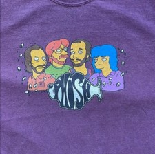 Vintage PHISH x The Simpsons band cartoon T Shirt S-5XL Unisex cotton BL1469 picture