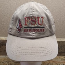 Vintage Florida State Seminoles FSU Tan Embroidered Strapback Hat NEW NOS picture