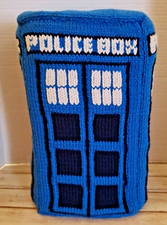 VINTAGE DR. WHO  CROCHET/STUFFED TARDIS PILLOW/BBC PUBLIC CALL BOX  13