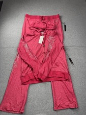 NWT Vintage BCBG Maxazaria New Berry Rhinestone Track Suit Y2K XL picture