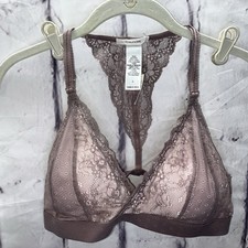 Maurice’s Womens Size Large Lace Padded Racerback Bralette Mauve NWT picture