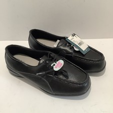 Cobbie Cuddlers Women's Carlisle Black Leather Casual Oxford Lace-up Shoes Sz 8W picture