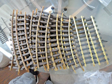 LGB LEHMANN G SCALE BRASS BROWN TRACK SET 16 CURVED 2 STRAIGHT MINT picture