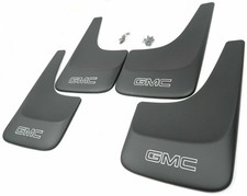 2014-2019 GMC Sierra Front & Rear Splash Guards Flat w/ GMC Logo Black OEM GM picture
