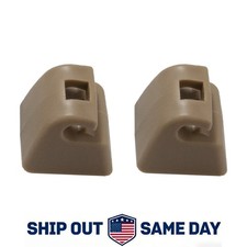 2x Sun Visor Support Clip Doeskin For Jaguar XJS XJ6 XJ12 1975-1994 HMD1084AAAEE picture