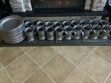 WILTON ARMETALE PLOUGH TAVERN Dinner Plates & Stein Tankard Mugs Marked picture