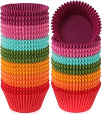Caperci 300pcs Jumbo Cupcake Liners Colorful Paper Large Muffin Baking Cups picture