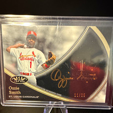 Topps 2020 Tier One Ozzie Smith Cardinals Auto Bronze Ink /25 T1TA-OSM picture