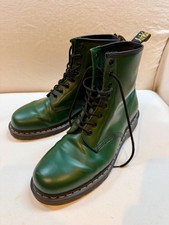 Dr. Martens Air Wair 1460 GREEN Leather Boots Mens Size 11 picture