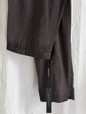 NWT Elie Tahari Faux Suede Pants 8 Brown Side Zip Ankle Zips Trousers $228 picture