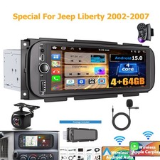 For Jeep Liberty 2002-2007 Apple CarPlay Android 15 Car Radio Stereo GPS NAVI BT picture