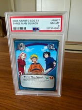 2006 Naruto Three Man Squads PSA 8 Naruto Uzumaki Sasuke Uchiha Sakura Haruno picture