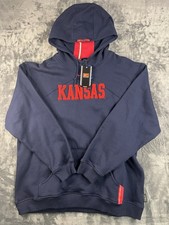 VTG 2003 Nike Team KU Jayhawks Hoodie NWT Chenille Spellout 2XL Deadstock picture