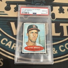 1971 Bazooka Clyde Wright PSA 10 GEM MINT Angels Vintage Baseball Rare picture
