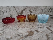 Four LG Wright Open Salt Cellars, Dips, Dishes, Thistle Daisy & Button Eyewinker picture