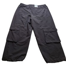FLX Women's High Rise Baggy Active Pants Plum Sherry XXL Cinch Hem Shorts NWT picture