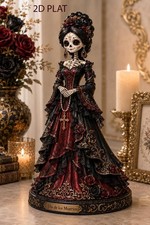 Day of the Dead Catrina Figurine Gothic Sugar Skull Lady Dia de Muertos Decor picture