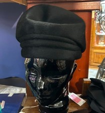 Vintage Christian Dior Chapeaux black felt sculptural toque hat  picture
