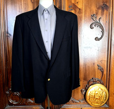 Sutter & Grant Blazer Mens 48L Black with Gold Buttons USA Vintage picture