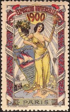 Stamp Label France Exposition 1900 Poster Cinderella International Fair MNH picture
