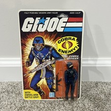 Vintage Hasbro G.I. Joe ARAH Cobra Officer V1 Straight Arm 1982 11-Back MOC Rare picture