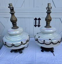 Hollywood Regency Iridescent Bubble Table Lamps Carl Falkenstein Attributed picture
