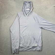 MAELREG Hoodie Mens XL Performance Quarter Zip Light Blue Heathered Pullover picture
