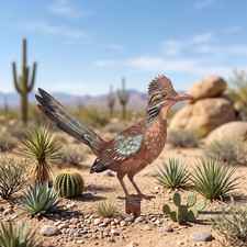 Metal Roadrunner Garden Stake, Southwestern Desert Yard Art picture