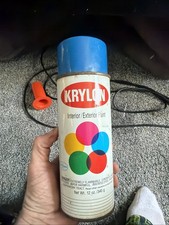 Vintage 1991 Krylon True Blue 1910 Spray Paint Can Half Full picture