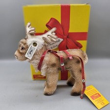 Renny Reindeer Button In Ear Steiff  Mohair Plush Stuffed Animal Limited  picture