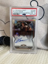 2023 Bowman Draft Bryce Eldridge 1st Auto Refractor /499 PSA 10 Giants  picture
