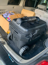 IcyBreeze 38 qt Black Ice Chest Cooler w/ AC, Vent Hose, Wheels, Cup Holders picture