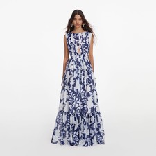 self portrait PRINTED GEORGETTE MAXI DRESS $ 700 Size US 6 UK 10 picture
