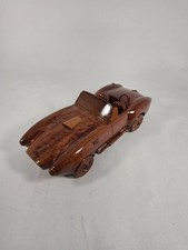 1965 Shelby Cobra Wooden Mahogony Model Car 1/12 Scale AS-IS Mirror Cracked picture