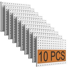 PBHEPJ 10 Pcs Metal Pegboard Panels, Heavy Duty Peg Boards for Garage and Gar... picture