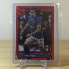 2021-22 Topps Merlin Chrome UEFA Red Wave Refractor #65 Ianis Hagi 1/5 RANGERS picture