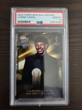 Lamine Yamal 2024 Topps Now Ballon D'Or KOPA Trophy Winner Rookie PSA 10 QTY picture
