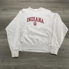 Vintage Indiana Hoosiers Champion Reverse Weave Sweatshirt Mens Small Gray 90s picture