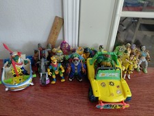 TMNT 1980s 1990s Vintage Playmates 16 Figure Lot, Bebop April & (3) Vehicles picture